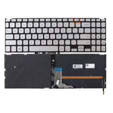 Apenas Teclado Silver Asus F515FA com Backlight, sem Frame layout US