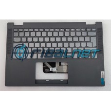 Tampa C com teclado GRAY, Português, Cinza Escuro, Iluminação traseira, NFP NO-TP
