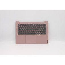 Top Cover Rosa Claro com Teclado Lenovo IdeaPad S340-14IWL Com Backlight e Enter Grande, sem Fingerprint, layout internacional