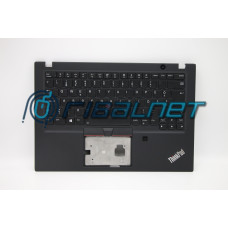 Top cover Preto Lenovo Thinkpad T490s, com Backlit, Stickpoint e Fingerprint