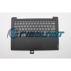 Top Cover Preto Onyx com Teclado Lenovo S340-14IWL com Enter Pequeno e Touchpad, sem Backlight e Fingerprint