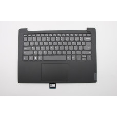 Top Cover Preto Onyx com Teclado Lenovo S340-14IWL com Enter Pequeno e Touchpad, sem Backlight e Fingerprint