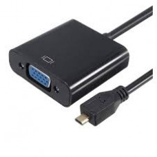 Mini-HDMI macho para VGA fêmea com áudio 3,5 F - cabo 20cm