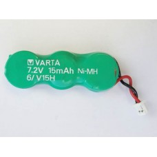 2-pin, 2-wires, VARTA V15H (3 PILHAS agarradas com chapa + ganchos)