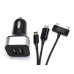 12-24V DC ADAPTADOR PARA AUTOMÓVEL 5V 2.1A + 5V 1.0A DUAL USB + CABOS UNIVERSAL 12-24V DC ADAPTADOR PARA AUTOMÓVEL 5V 2.1A + 5V 1.0A DUAL USB + CABOS UNIVERSAL