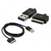 ASUS Power adapter USB 3.0 transfer cable only 40-pin 19mm + pinças  90cm 