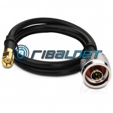 Cabo de antena exterior AP SMAx1 N-Type x1 ficha macho 30cm 
