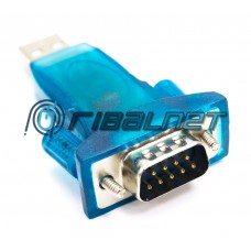 Adaptador USB 2.0 a RS232 COM DB9M 9-pin M compacto + cabo extensão USB AMAF 