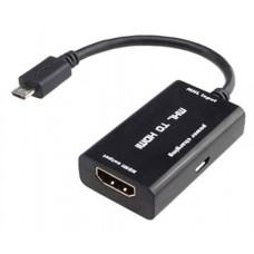 Micro USB Slimport MHL de 5 pinos para HDMI ADAPTADOR MACHO + Micro USB Fêmea - 1,5 m