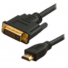 DVI-D 24+1 Male (no 4 pins) to HDMI Male 1,8m
