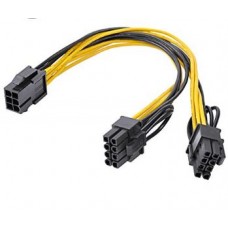 6-Pin Female To Dual 8-Pin (6Pin+2 Pin) Or 2-port 6Pin Male Graphics Card PCI-E Power Cable