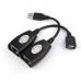 Extensor USB por UTP RJ45 até 40metros - Kit USB M TX e RX USB F RJ45