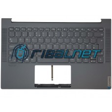 Teclado UK LENOVO Upper Case ASM_UK Q82A1 GY Palmrest Touchpad Cover Keyboard Grey UK BACKLIGHT - TOP COVER