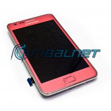 Samsung Galaxy S2 i9100 Touch and LCD Assembly PINK