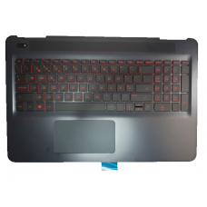 Teclado PT HP 15-AX Top Cover Retroiluminado c/Letras Vermelhas