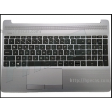 Teclado HP SPS-TOP COVER ASV W/KBD AHS PORT SILVER prata Top Cover c/Teclado Ash Silver Português  (dark gray)