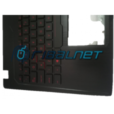 Teclado PT ASUS FX553VD-77A05PB1 TOP COVER BLACK, KEYB BLACK MATE LETRAS RED W/ LIGHT 