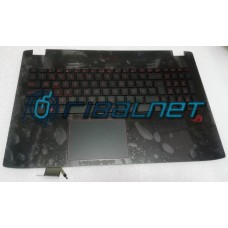 Teclado PT Asus GL552VW-3B Prateado c/Retroiluminação e TouchPad (Letras Vermelhas)