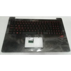 Teclado PT Asus G501VW-76A96PB1 Top Cover Retroiluminado c/Teclas Pretas (Letras Vermelhas)