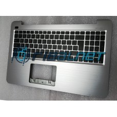 Teclado PT Asus X556UA-1B Prateado c/Colunas, Botão ON (s/TouchPad) - TOP COVER