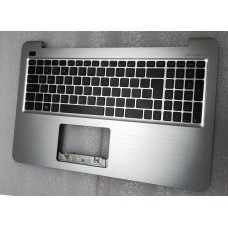 Teclado PT Asus X556UA-1B Prateado c/Colunas, Botão ON (s/TouchPad) - TOP COVER